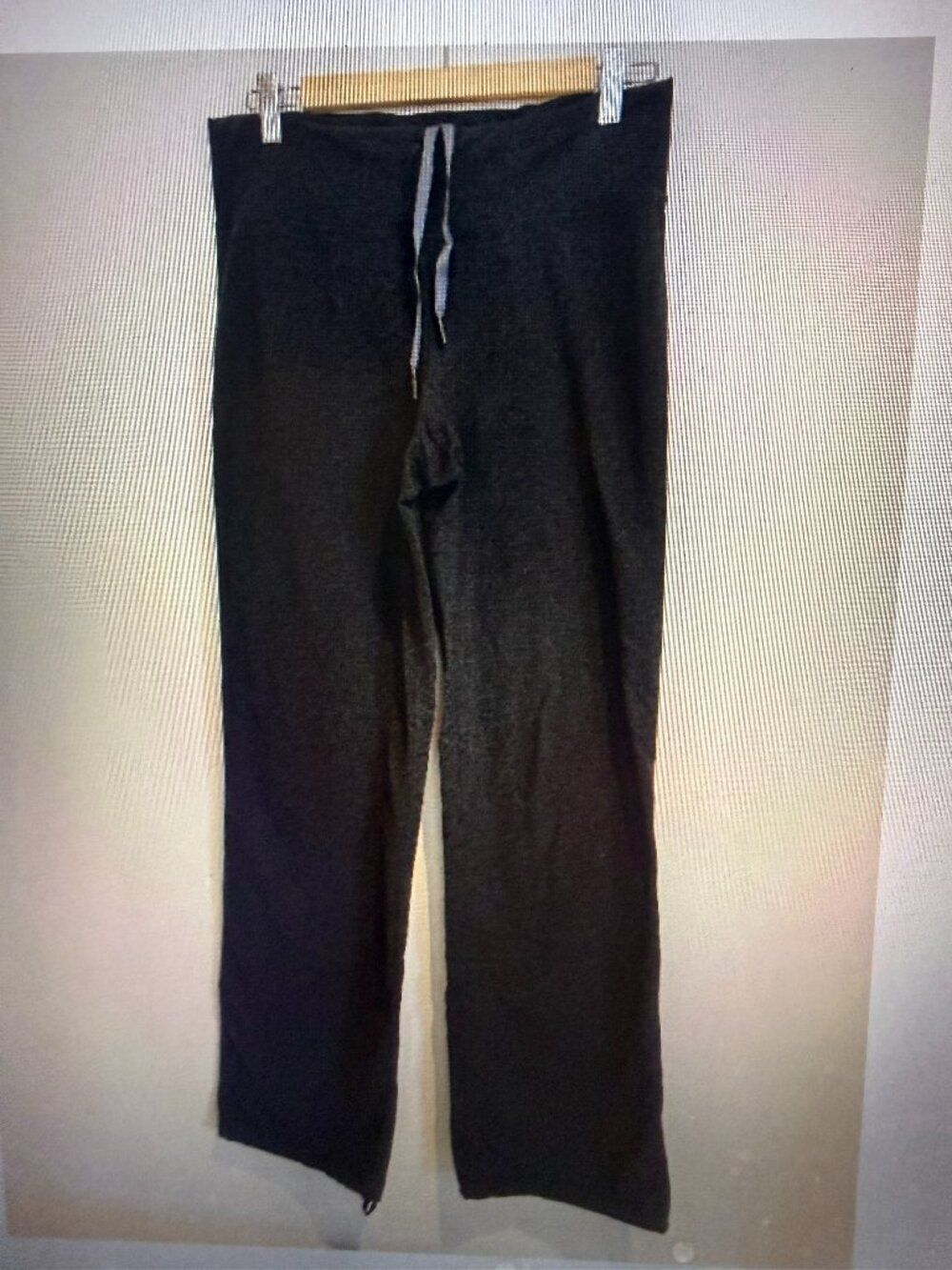 Lululemon Women High Rise Tie Waist Long Pants Dark Gray Size 10